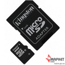 Карта пам'яті Kingston MicroSDHC 16 Gb С10 + SD